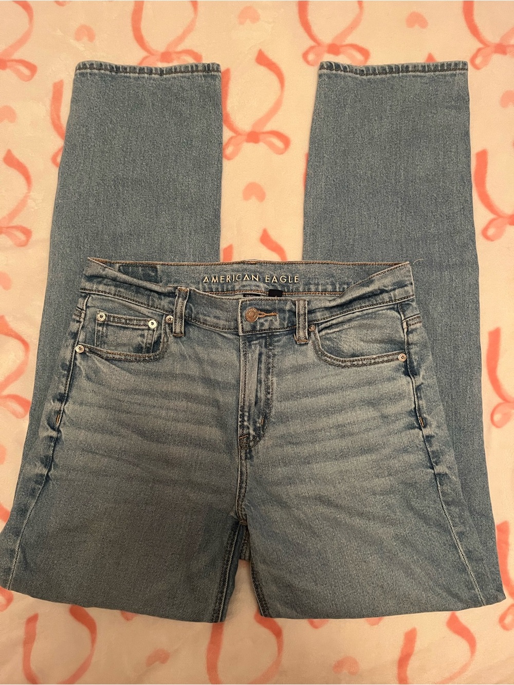 American Eagle Outfitters Light Wash Straight Leg Jeans Size 4